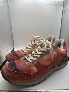 Inkkas Andes Jogger Sneaker Shoe Colorful Southwestern Scenery Red Orange W9